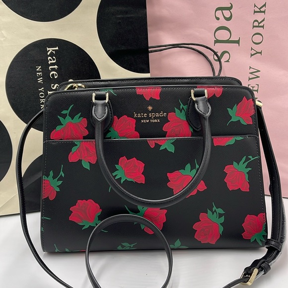 Kate Spade Madison Rose Toss Printed Medium Satchel
COLOR:
Black Multi
NWT - Picture 15 of 16